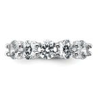 14k White Gold 2 carat Lab Grown Diamond VS+ F+ Complete Five Stone Fashion Band