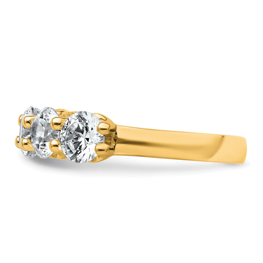 14k 2 carat Lab Grown Diamond VS+ F+ Complete Five Stone Fashion Band