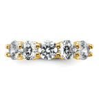 14k 2 carat Lab Grown Diamond VS+ F+ Complete Five Stone Fashion Band