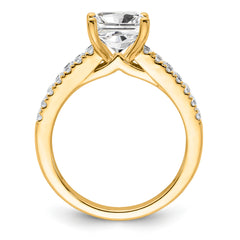 14k 2 carat Certified Lab Grown Diamond VS/SI+ G+ Princess Complete Engagement Ring
