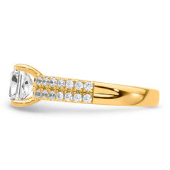 14k 2 carat Certified Lab Grown Diamond VS/SI+ G+ Princess Complete Engagement Ring