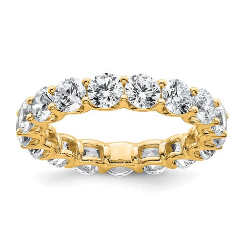 Prong-Set Lab-Grown Diamond Eternity Band in 14K Yellow Gold (3 7/8 ct. tw.), Size 4.5 - Sophia Jewelers