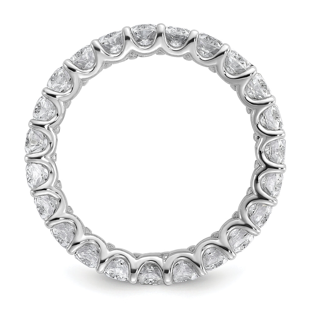 14k 3 carat Lab Grown Diamond VS/SI+ G+ Oval Complete Prong Set Size 9 Eternity Band