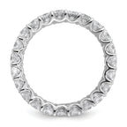 14k 3 carat Lab Grown Diamond VS/SI+ G+ Oval Complete Prong Set Size 9 Eternity Band