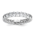 14k 3 carat Lab Grown Diamond VS/SI+ G+ Oval Complete Prong Set Size 9 Eternity Band