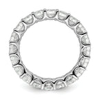 14k 4 carat Lab Grown Diamond VS/SI+ G+ Oval Complete Prong Set Size 9 Eternity Band