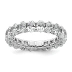14k 4 carat Lab Grown Diamond VS/SI+ G+ Oval Complete Prong Set Size 9 Eternity Band
