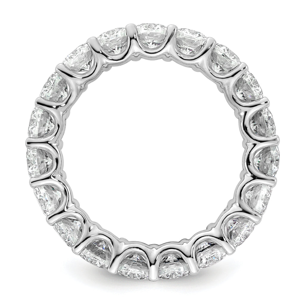 14k 5 carat Lab Grown Diamond VS/SI+ G+ Oval Complete Prong Set Size 9 Eternity Band