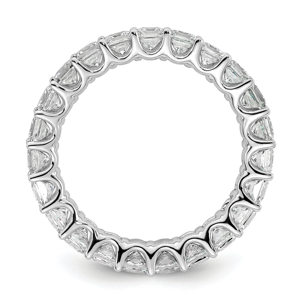 14k 3 carat Lab Grown Diamond VS/SI+ G+ Princess Complete Prong Set Size 9 Eternity Band