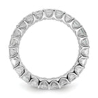 14k 3 carat Lab Grown Diamond VS/SI+ G+ Princess Complete Prong Set Size 9 Eternity Band