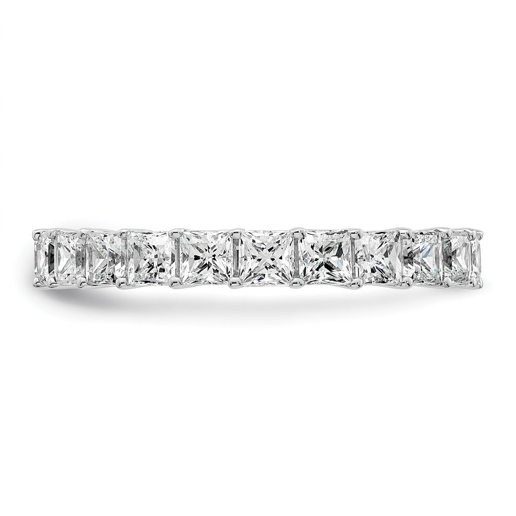 14k 3 carat Lab Grown Diamond VS/SI+ G+ Princess Complete Prong Set Size 9 Eternity Band