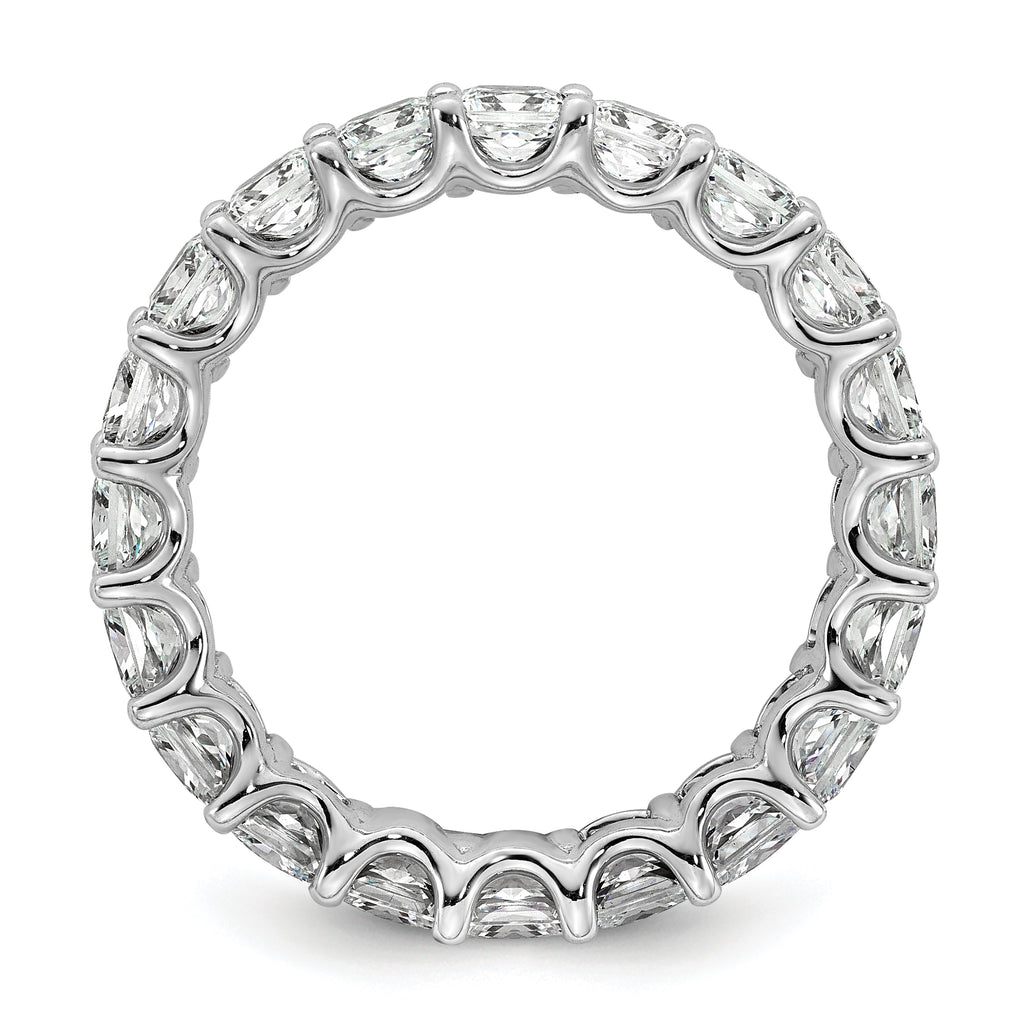 14k 4 carat Lab Grown Diamond VS/SI+ G+ Princess Complete Prong Set Size 9 Eternity Band