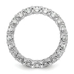 14k 4 carat Lab Grown Diamond VS/SI+ G+ Princess Complete Prong Set Size 9 Eternity Band
