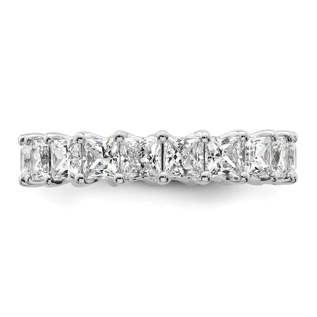 14k 4 carat Lab Grown Diamond VS/SI+ G+ Princess Complete Prong Set Size 9 Eternity Band