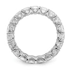 14k 5 carat Lab Grown Diamond VS/SI+ G+ Princess Complete Prong Set Size 9 Eternity Band