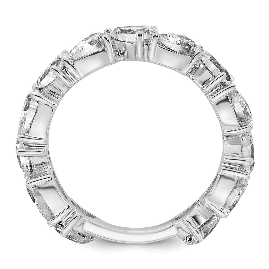 14k White Gold 3 carat Lab Grown Diamond VS+ F+ Complete Fashion Ring
