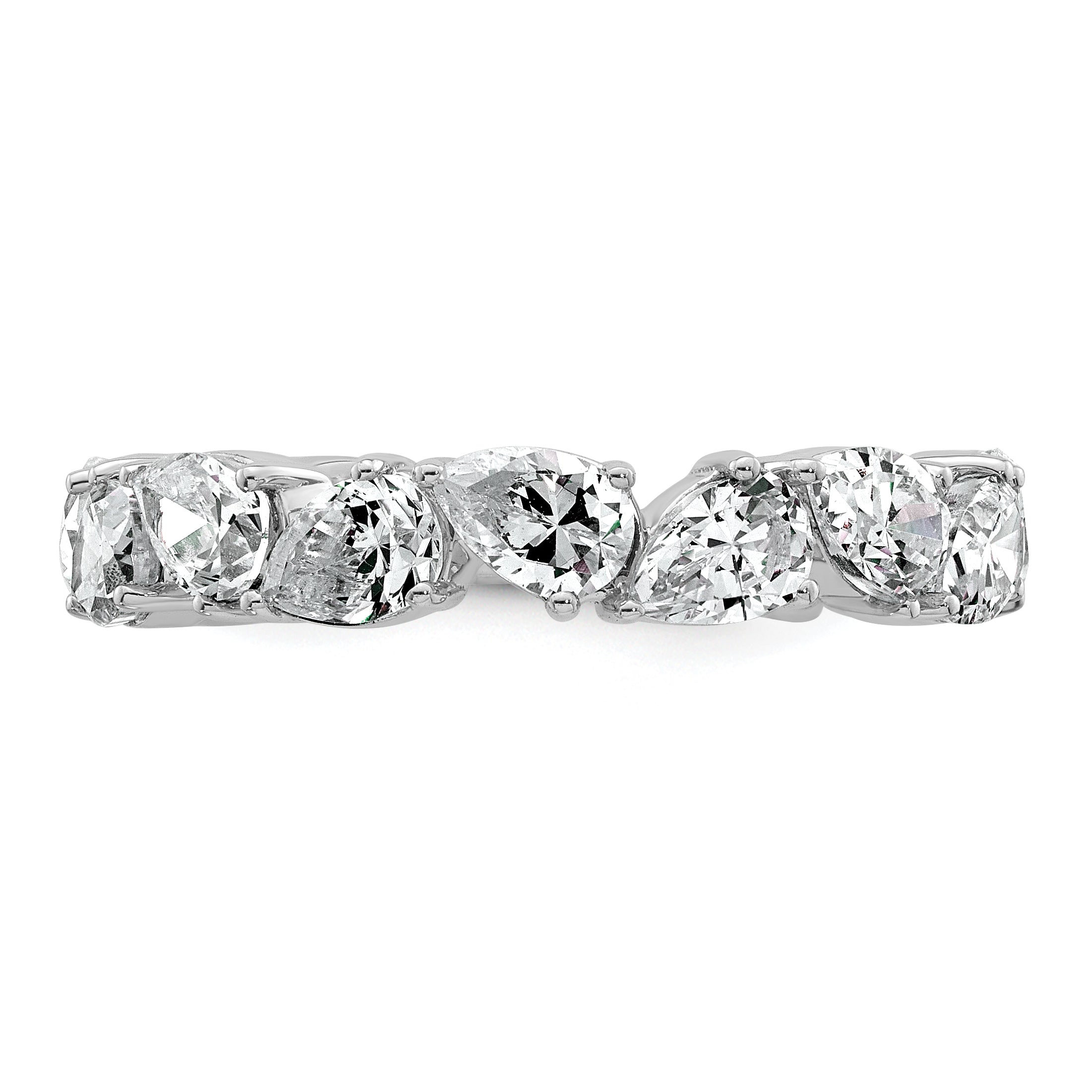 14k White Gold 3 carat Lab Grown Diamond VS+ F+ Complete Fashion Ring