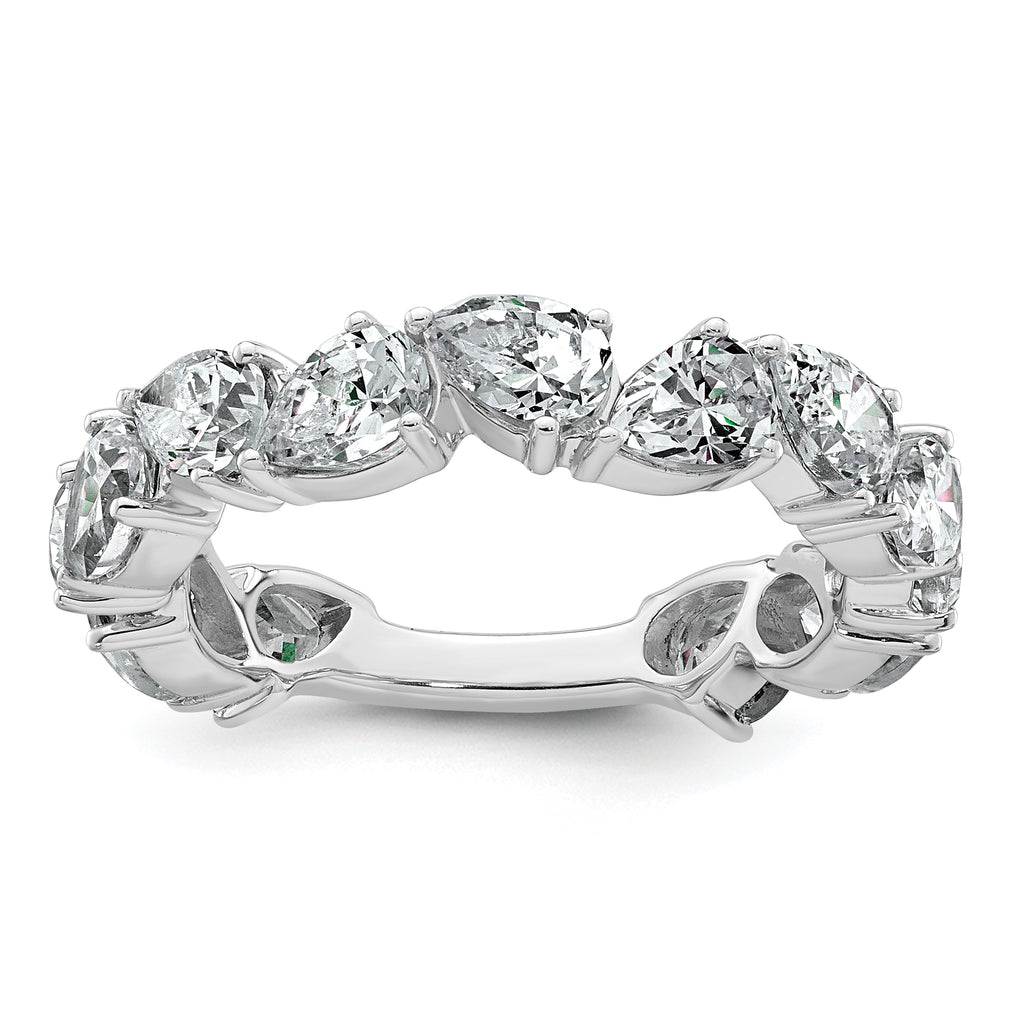 14k White Gold 3 carat Lab Grown Diamond VS+ F+ Complete Fashion Ring