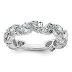 14k White Gold 3 carat Lab Grown Diamond VS+ F+ Complete Fashion Ring