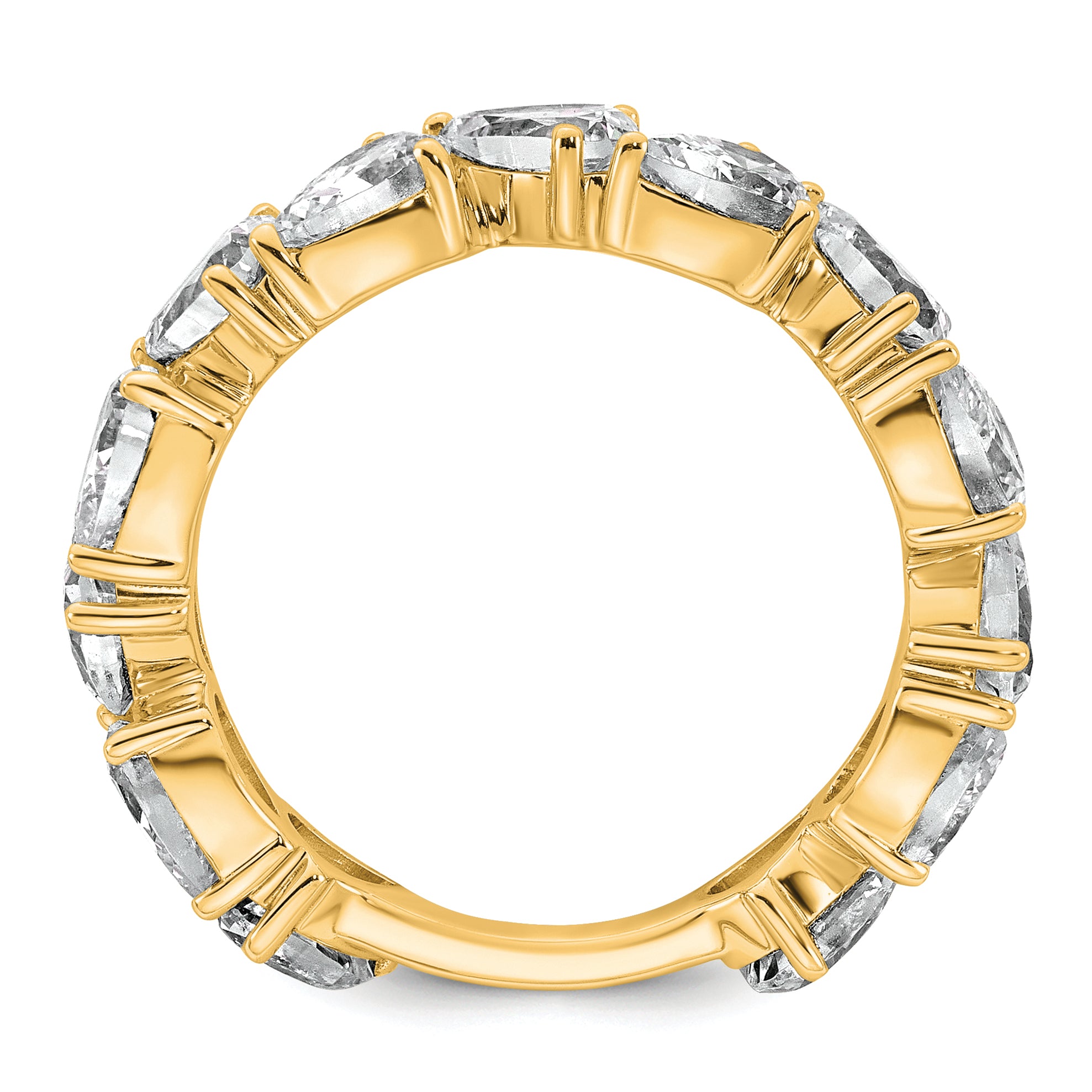 14k 3 carat Lab Grown Diamond VS+ F+ Complete Fashion Ring Secondary image