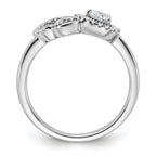 14K White Gold Polished Diamond Infinity Ring