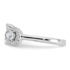 14K White Gold Polished Diamond Infinity Ring