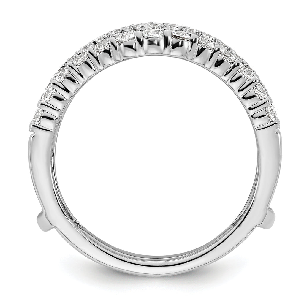14k White Gold 1 1/4 carat Lab Grown Diamond VS/SI+ G+ Complete Double Row Ring Guard