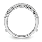 14k White Gold 1 1/4 carat Lab Grown Diamond VS/SI+ G+ Complete Double Row Ring Guard