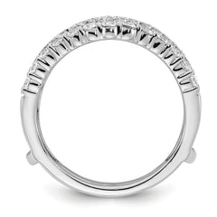 14k White Gold 1 1/4 carat Lab Grown Diamond VS/SI+ G+ Complete Double Row Ring Guard