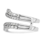 14k White Gold 1 1/4 carat Lab Grown Diamond VS/SI+ G+ Complete Double Row Ring Guard