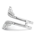 14k White Gold 1 carat Lab Grown Diamond VS/SI+ G+ Complete Double Row Ring Guard