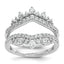 14k White Gold 1 carat Lab Grown Diamond VS/SI+ G+ Complete Double Row Ring Guard