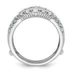 14k White Gold 1 1/4 carat Lab Grown Diamond VS/SI+ G+ Complete Double Row Ring Guard