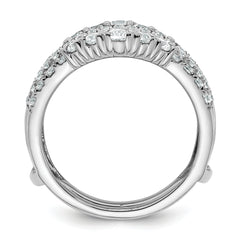 14k White Gold 1 1/4 carat Lab Grown Diamond VS/SI+ G+ Complete Double Row Ring Guard