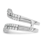14k White Gold 1 1/4 carat Lab Grown Diamond VS/SI+ G+ Complete Double Row Ring Guard