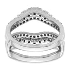 14k White Gold 1 1/4 carat Lab Grown Diamond VS/SI+ G+ Complete Double Row Ring Guard