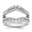 14k White Gold 1 1/4 carat Lab Grown Diamond VS/SI+ G+ Complete Double Row Ring Guard