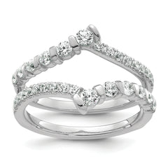 14k White Gold 3/4 carat Lab Grown Diamond VS/SI+ G+ Complete Ring Guard