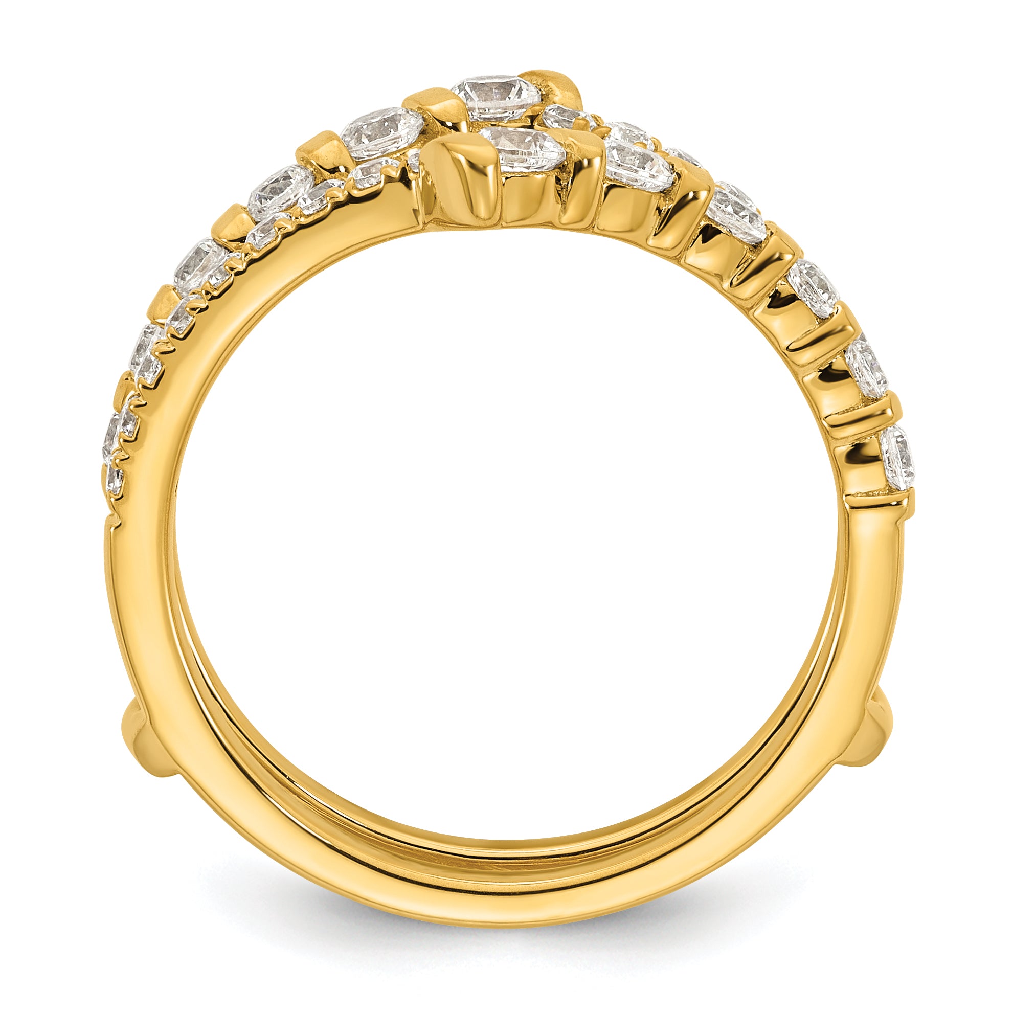 14k 3/4 carat Lab Grown Diamond VS/SI+ G+ Complete Ring Guard Secondary image