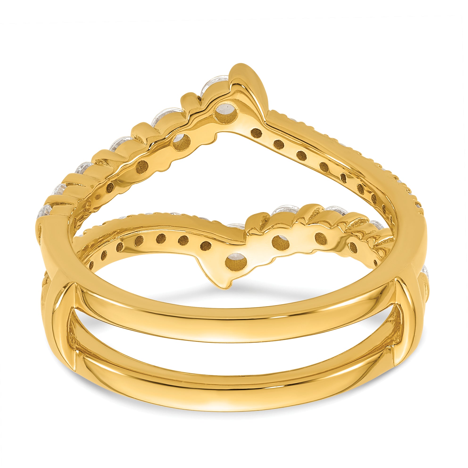 14k 3/4 carat Lab Grown Diamond VS/SI+ G+ Complete Ring Guard