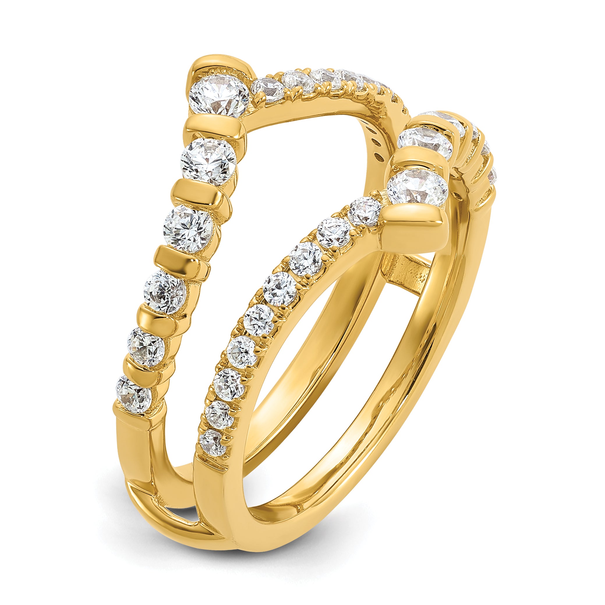 14k 3/4 carat Lab Grown Diamond VS/SI+ G+ Complete Ring Guard