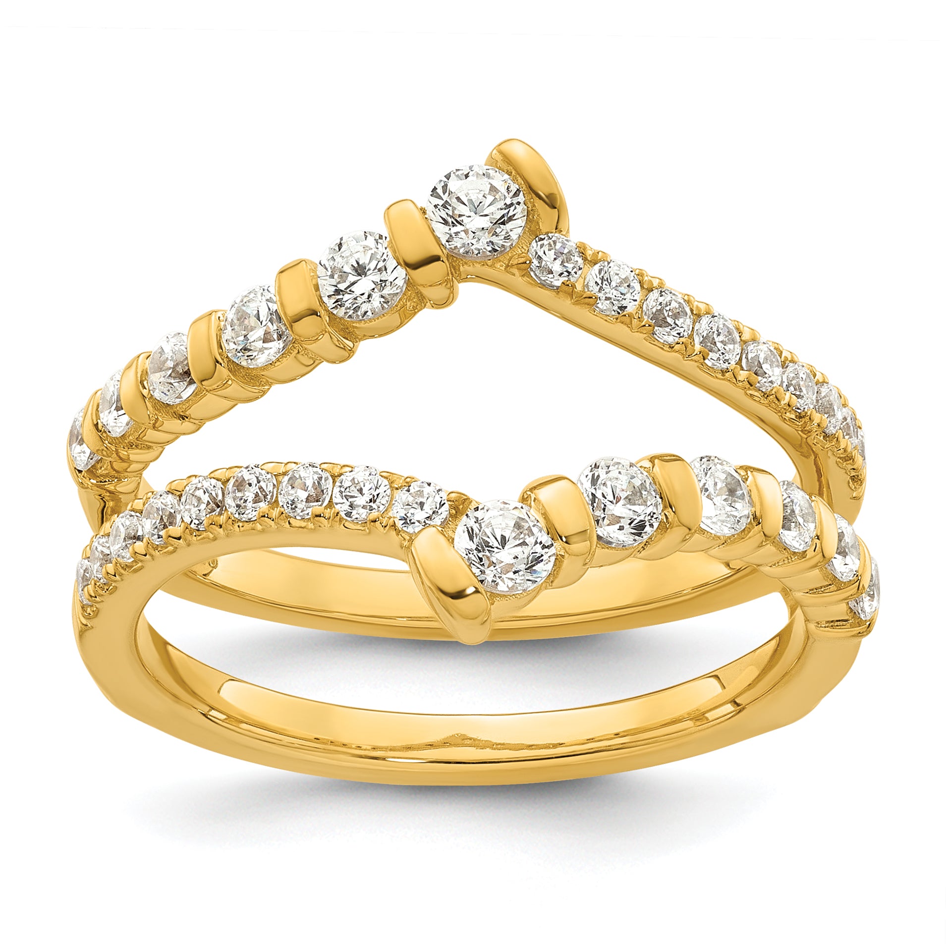 14k 3/4 carat Lab Grown Diamond VS/SI+ G+ Complete Ring Guard Main image