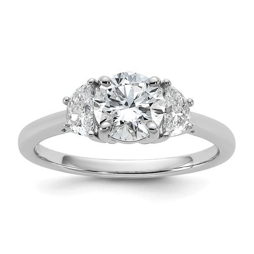 Three-Stone Round Lab-Grown Diamond Engagement Ring in 14K White Gold (1 3/8 ct. tw.), Size 7 - Sophia Jewelers Main image