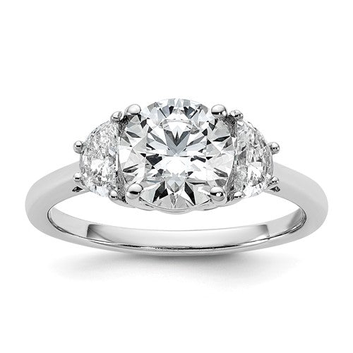 Three-Stone Lab-Grown Diamond Engagement Ring in 14K White Gold (2 ct. tw.), Size 7 - Sophia Jewelers