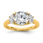 Three-Stone Lab-Grown Diamond Engagement Ring in 14K Yellow Gold (2 1/2 ct. tw.), Size 7 - Sophia Jewelers