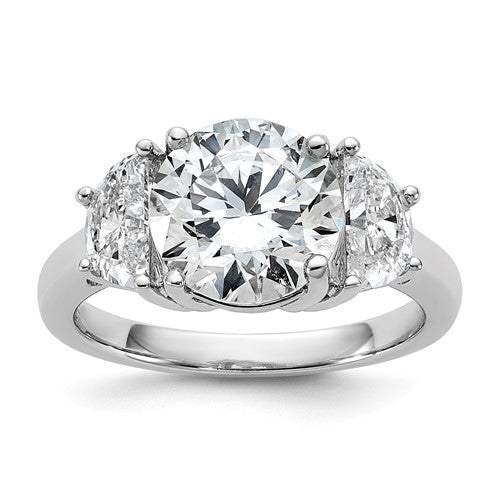 Three-Stone Lab-Grown Diamond Engagement Ring in 14K White Gold (4 ct. tw.), Size 7 - Sophia Jewelers Main image