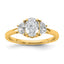 Oval & Half Moon Engagement Ring in 14K Yellow Gold (1 3/8 ct. tw.), Size 7 - Sophia Jewelers