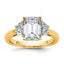 Emerald-Cut Lab-Grown Diamond Ring in 14K Yellow Gold (2 1/2 ct. tw.), Size 7 - Sophia Jewelers