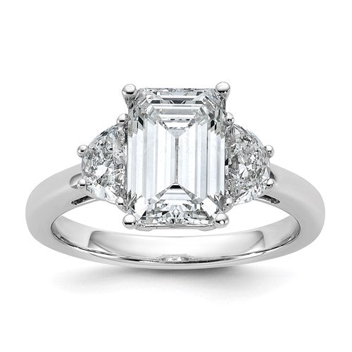 Three-Stone Emerald-Cut Engagement Ring in 14K White Gold (3 1/8 ct. tw.), Size 7 - Sophia Jewelers