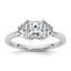 Three Stone Engagement Ring in 14K White Gold (1 3/8 ct. tw.), Size 7 - Sophia Jewelers